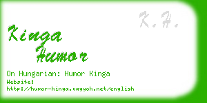 kinga humor business card